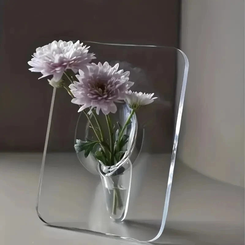 Simple Transparent Picture Frame Vase Creative Flower Arrangement Office Decoration Ornament Give Wife Commemorative Gift