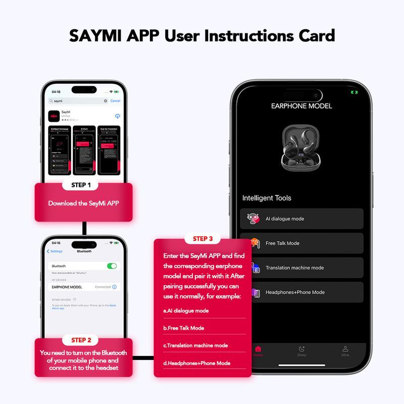 MINISO MS192 Clip on Earbuds Open Ear Wireless BT 5.4 Headphones with Mic and APP, 48H Play, Noise Cancelling, Waterproof, Sports Ear Buds, Comfortable for Ears & Glasses Wearers, Workouts