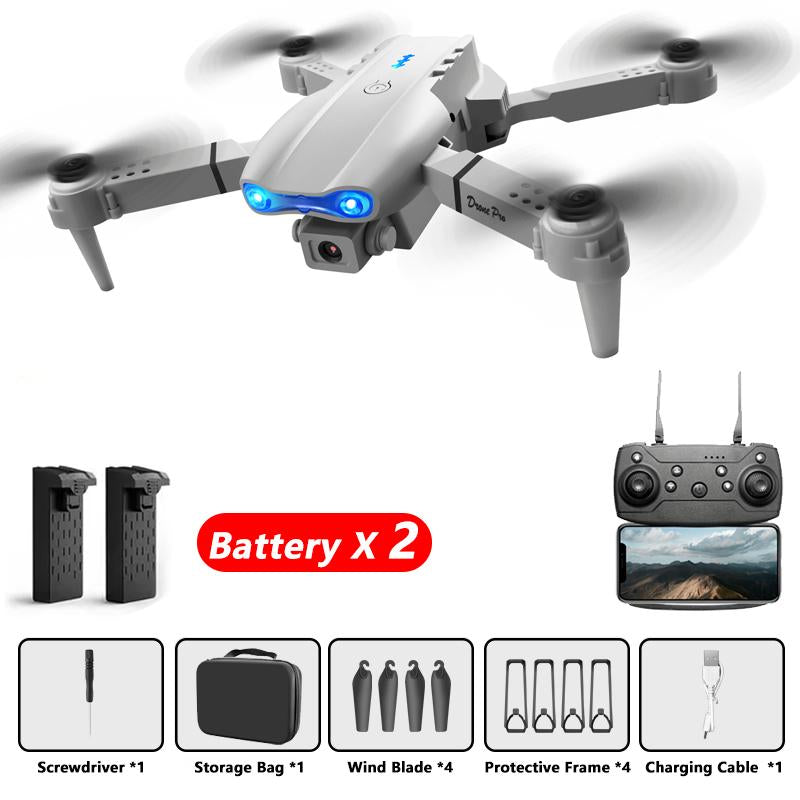 E88 Drone with Ultra HD Camera, Altitude Hold, Six-Axis Gyro, One-Key Takeoff/Landing, 360° Flip, Headless Mode, Foldable Mini Quadcopter for Beginners & Kids, Remote Control Toys for Adult Gifts