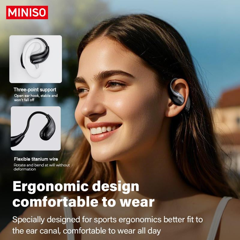 MINISO MS189 Wireless Earphones,Stereo HIFI Sound Earphones,Full Color Display Touch,Up to 48 Hours Power ,Ultra-Comfort Wireless Headphones,For Gym Running Workout