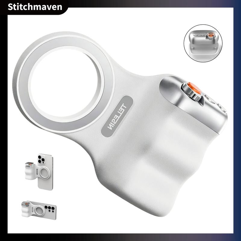 Telesin Magnetic Phone Camera Grip,Anti Shake,Multi Function Bluetooth Shutter,Compatible with IOS and Android,Selfie Tools,Daily Use