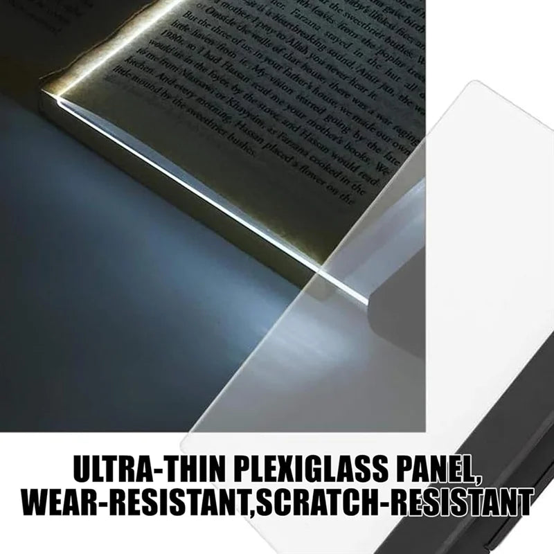 -ESTR Multifunctional LED Flat-Panel Night Vision Reading Lamp, Clear Book Page Light at Night, Flat Book Light, Booklights