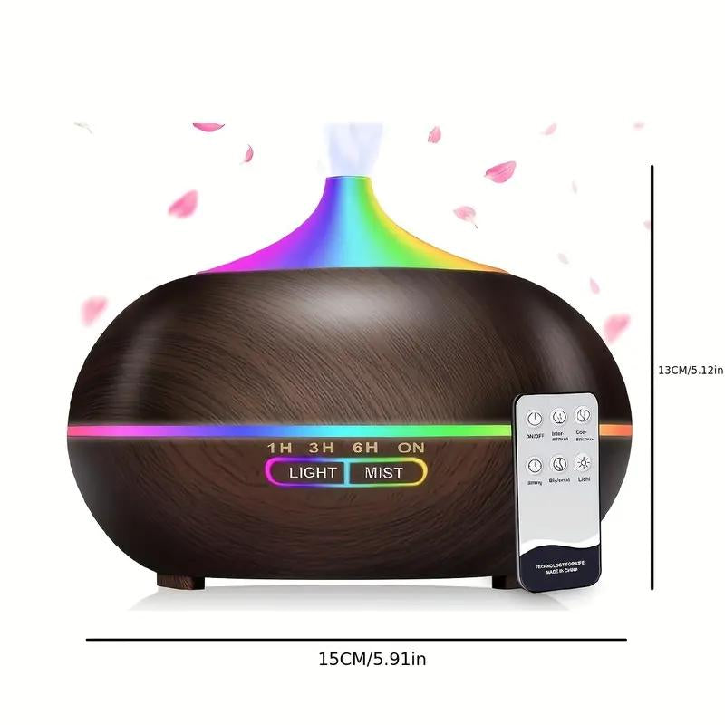 Essential Oil Diffuser 18.6Oz, Ultrasonic Aromatherapy Diffuser Mist Humidifiers, Humidifier with 8 Color Lights, 4 Timer Setting, Auto Shut-Off, Office Home Bedroom Living, Large Room Jellyfish Lamp