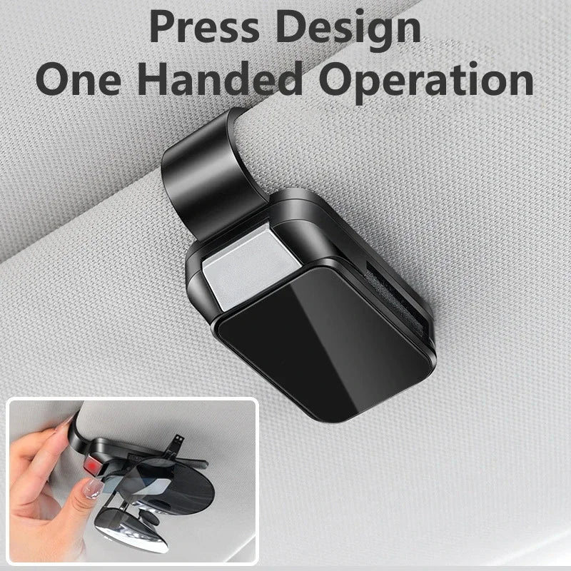 1PC Car Sun Visor Glasses Clips Interior Eyeglasses Storage Holder Compact Storage Auto Interior Accessory with Alloy Buckle