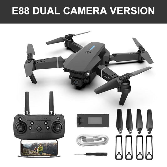 E88 Drone with Ultra HD Camera, Altitude Hold, Six-Axis Gyro, One-Key Takeoff/Landing, 360° Flip, Headless Mode, Foldable Mini Quadcopter for Beginners & Kids, Remote Control Toys for Adult Gifts