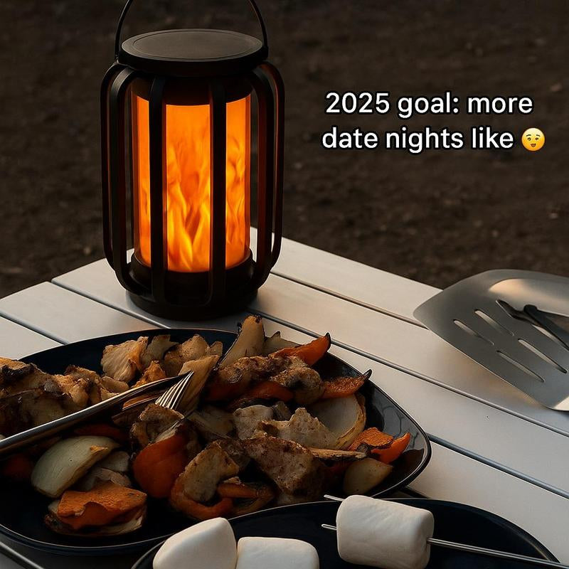 【Bougerv 9-Inch Solar Lantern Outdoor Light with Base】 - Waterproof Flickering Flame Effect for Patio, Garden, and Room Decoration | 6.3X4.7X3.3 Inches | Energy Efficient Monocrystalline Silicon Panels | 8-12 Hours Operation Time