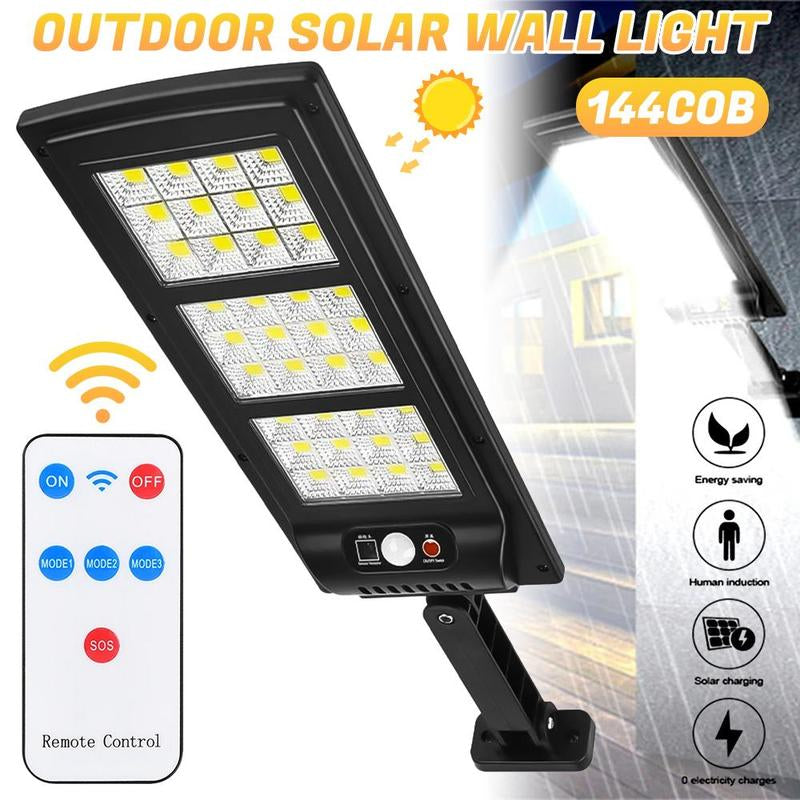 Solar Street Light Outdoor Solar Parking Lot Light with Motion Sensor IP65 Waterproof Commercial Lighting 360 SMD Leds Adjustable Angle Remote Control