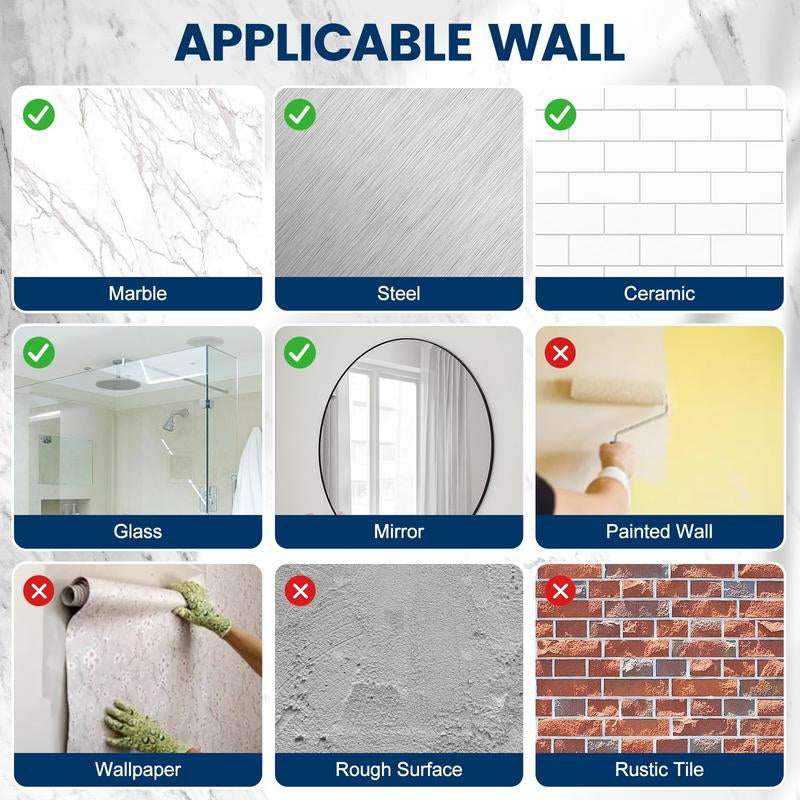 Shower Soap Dispenser Wall Mounted No Drill Shampoo Dispenser for Shower Wall Shampoo and Conditioner Dispenser Bathroom Hotel 3 * 300Ml Chrome with Labels