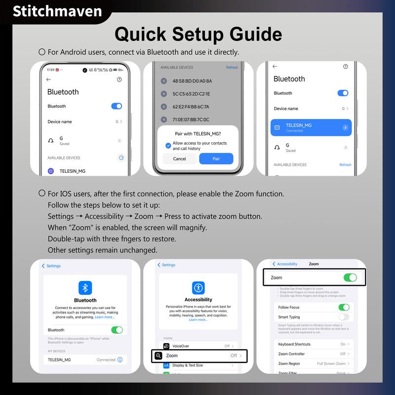 Telesin Magnetic Phone Camera Grip,Anti Shake,Multi Function Bluetooth Shutter,Compatible with IOS and Android,Selfie Tools,Daily Use