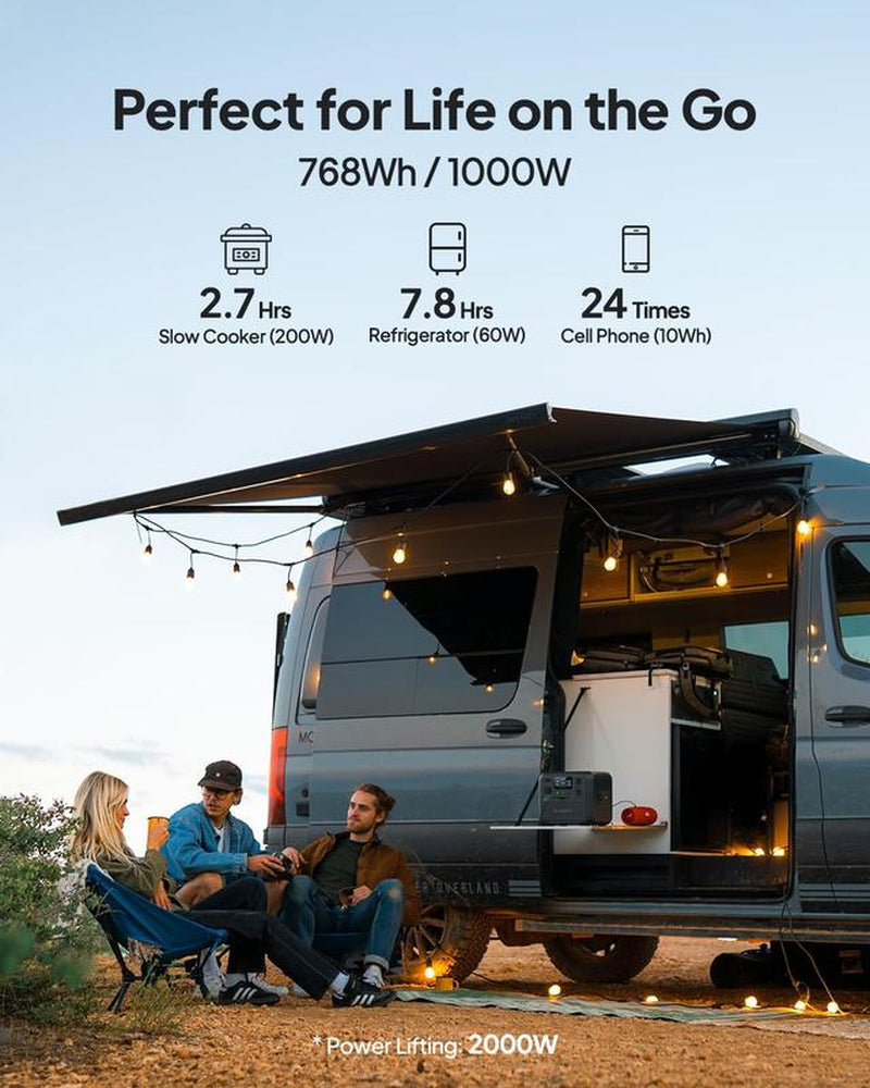 BLUETTI AC70 Portable Solar Generator, 768Wh Lifepo4 Power Station