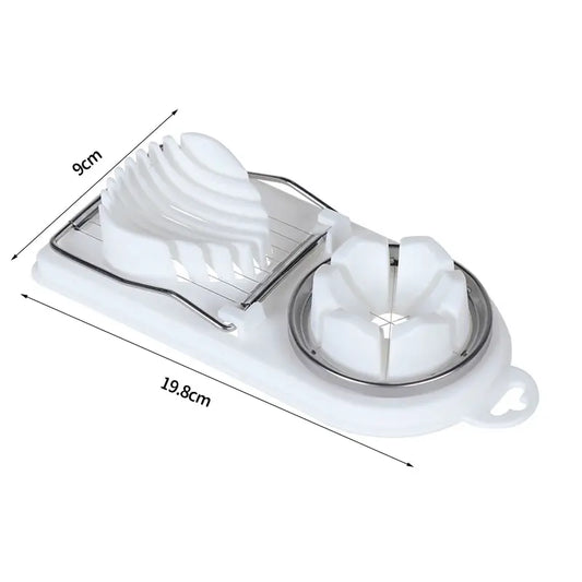 Multifunctional Egg Slicers Stainless Steel Slicer Fancy Splitter Egg Cutting Tool Home Two in One Egg Cutter Kitchen Gadgets