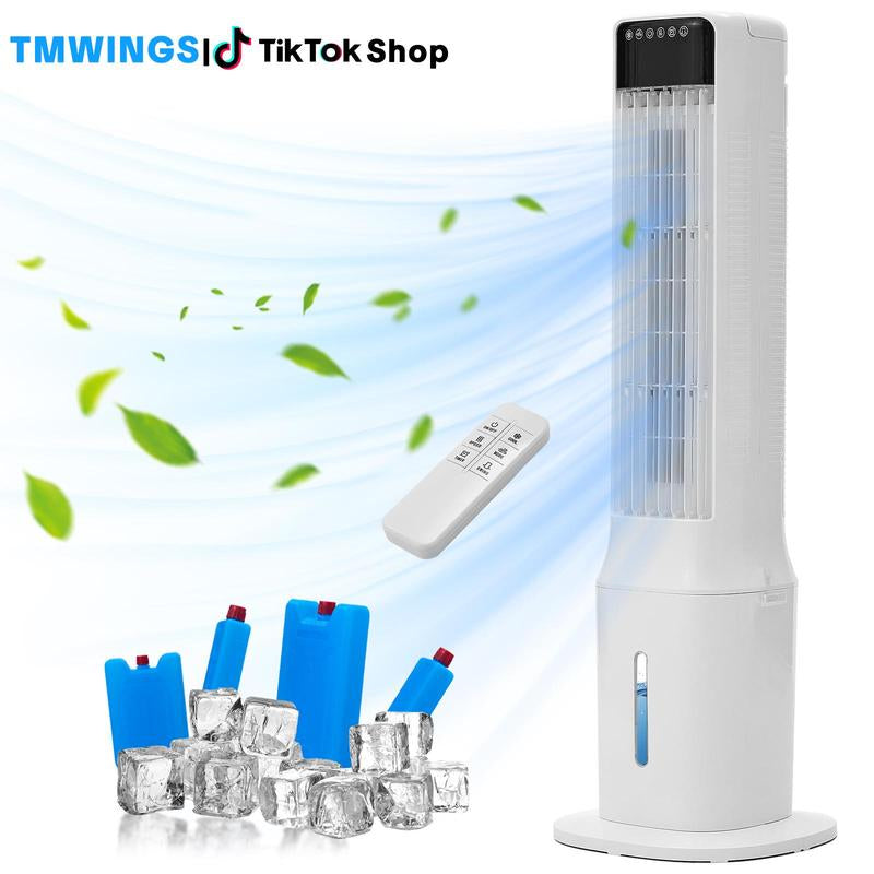 TMWINGS Tower Fan for Bedroom, 36/40/42 Inch Quiet Standing Fan, 90° Oscillating Bladeless Cooling Fan with Remote & Touch Control, 3 Speeds, 3 Modes, 24H Timer, High Velocity Airflow, Child-Safe Design, Floor Fan for Home Living Room Office