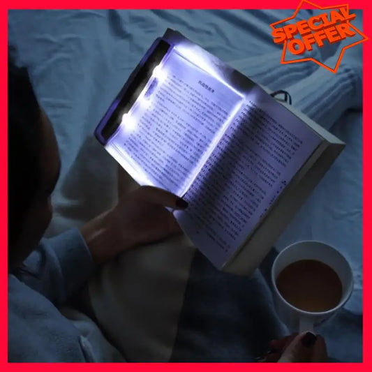 -ESTR Multifunctional LED Flat-Panel Night Vision Reading Lamp, Clear Book Page Light at Night, Flat Book Light, Booklights