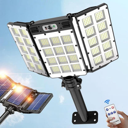 Solar Street Light Outdoor Solar Parking Lot Light with Motion Sensor IP65 Waterproof Commercial Lighting 360 SMD Leds Adjustable Angle Remote Control
