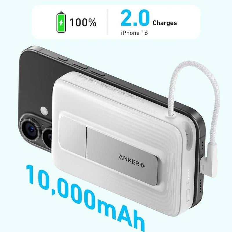 Anker Laptop Charger (140W, 4-Port, PD 3.1) with USB-C Cable + Anker Zolo Magnetic Power Bank (10K, 30W, Built-In USB-C Cable)