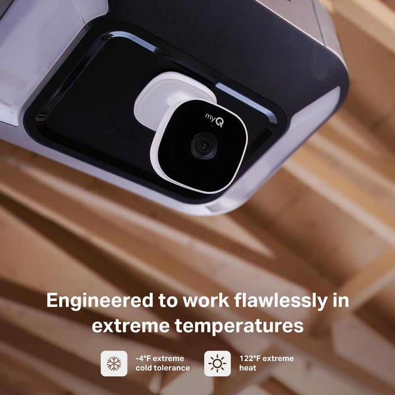 Myq Smart Garage Security Camera – 1080P HD Video, Night Vision, Motion Detection, Magnetic, Wi-Fi, Two-Way Audio, Smartphone Control Lens