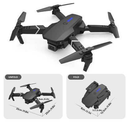 E88 Drone with Ultra HD Camera, Altitude Hold, Six-Axis Gyro, One-Key Takeoff/Landing, 360° Flip, Headless Mode, Foldable Mini Quadcopter for Beginners & Kids, Remote Control Toys for Adult Gifts
