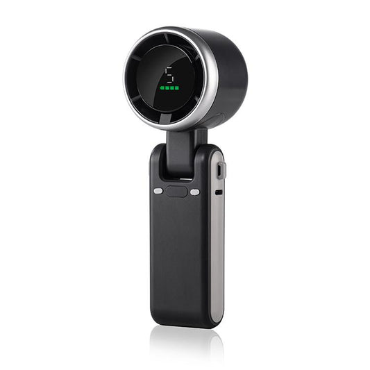 Portable Folding High-Speed Handheld Fan, 5 Gear Wind,4000Mah Battery Operated, up to 10 Working Hours, 3 in 1 Hand Fan Rechargeable with Air Turbo Tech Cooling Fan for Outdoor Activities, Travel, Working,Must-Haves in Summer