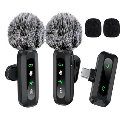 HITOZON Professional Wireless Lavalier Microphone for Iphone,Android Phone,Wireless Microphone Plug-Play,Lapel Mic for Video Recording,Teaching, Interviews,Podcast,Cordless Omnidirectional Condenser Recording Mic for Tiktok,Youtube,Vlog