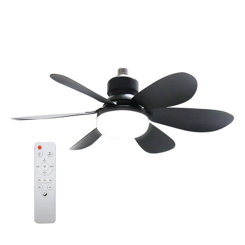 Remote-Controlled Dimmable Ceiling Fan Light | 3-In-1 LED Light + Fan | No Tools Needed – Perfect for Dorms & Bathrooms
